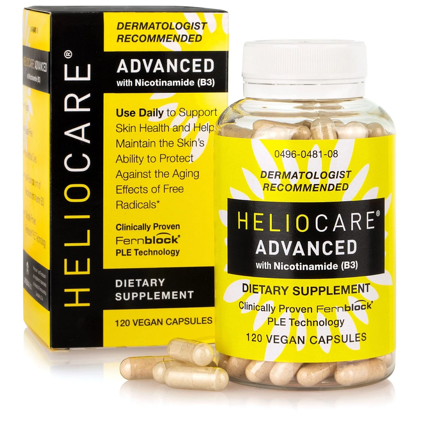 Heliocare Advanced Niacin B3 Supplement with Fernblock PLE – 120 Capsules