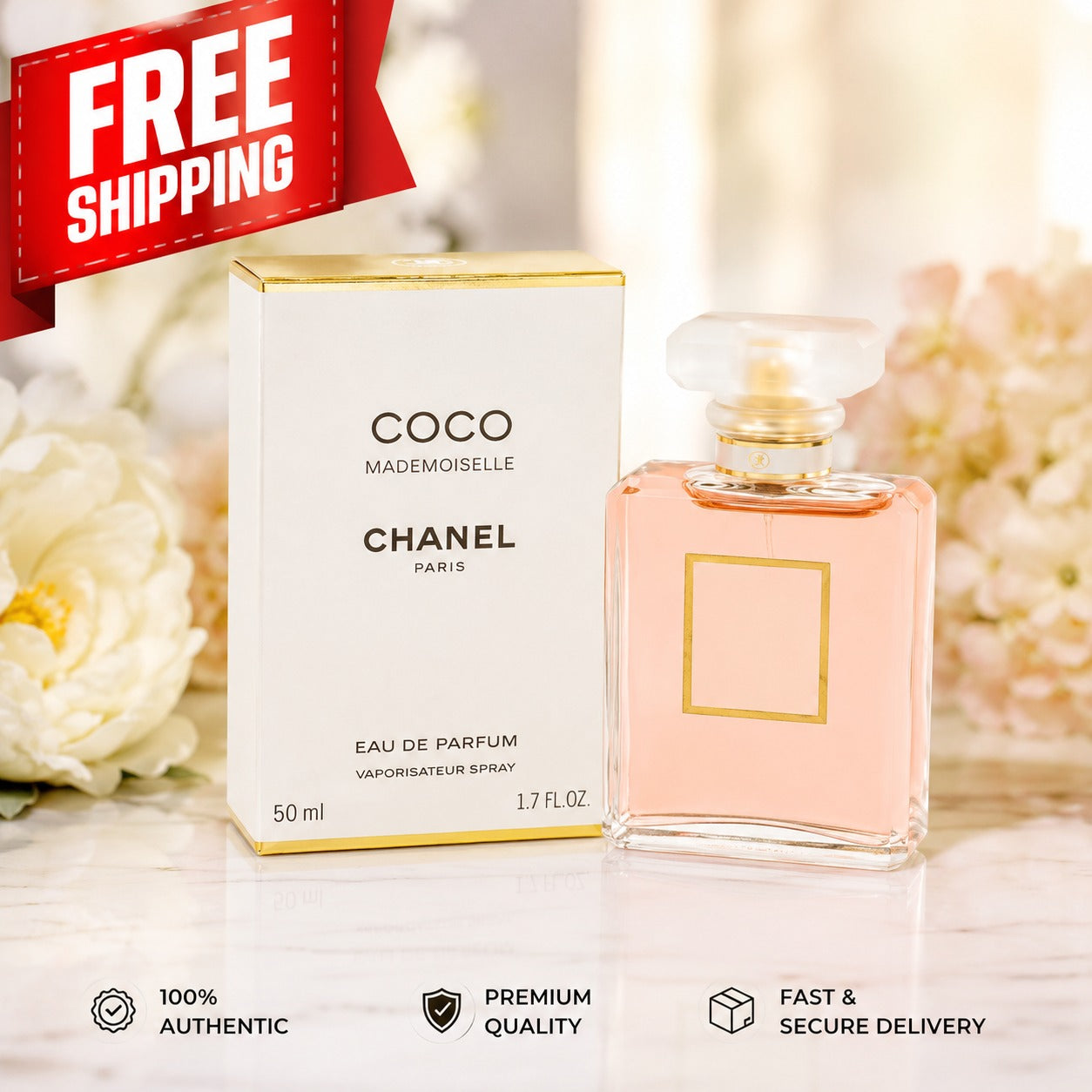 CHANEL Coco Mademoiselle Eau de Parfum for Women – Luxury Amber Woody Fragrance
