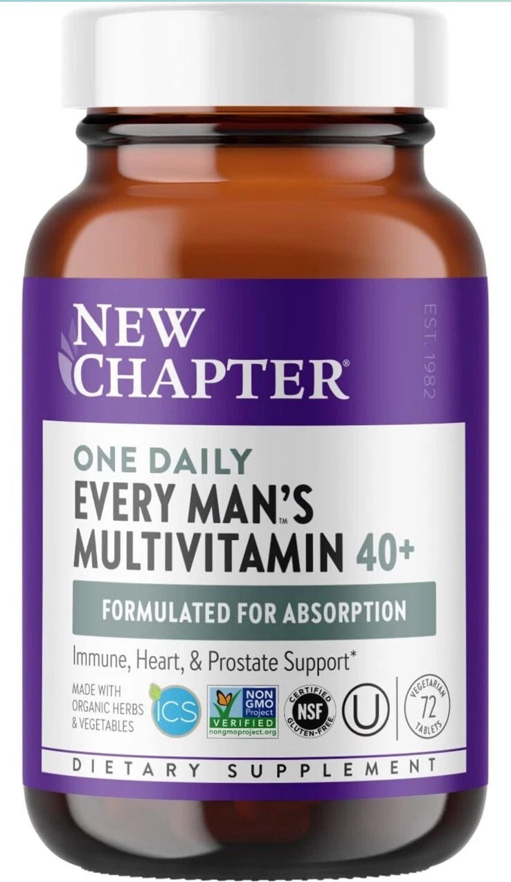 New Chapter Every Man's One Daily 40+ Multivitamin Tablets – 48 Count – Exp. 11/2027