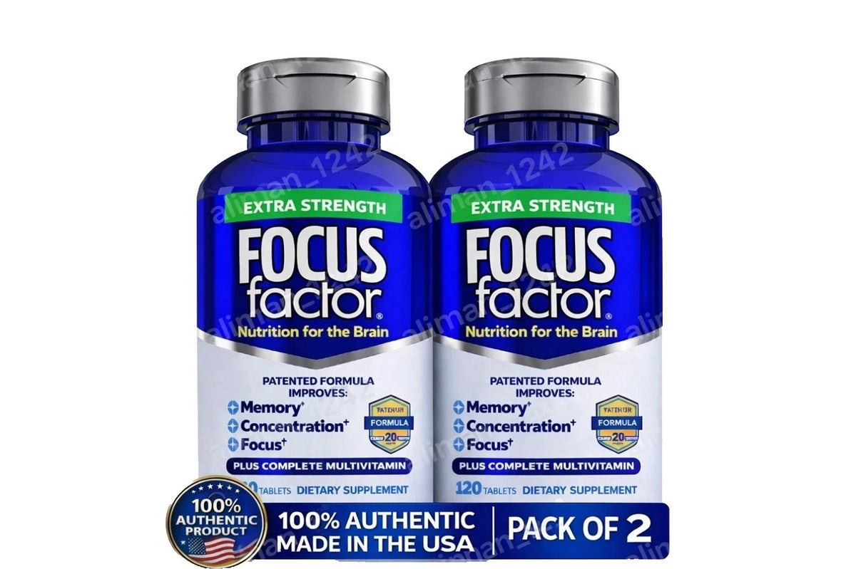 Focus Factor Adults Extra Strength Brain Supplement – 120 Tablets, 2 Pack
