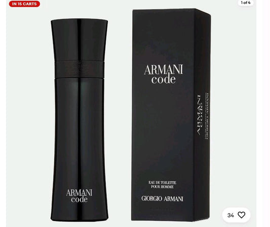 Armani Code for Men, Armani Code EDT, Giorgio Armani Armani Code, Armani Code 4.2 oz, Armani Code 125ml, men's Armani fragrance, men's Eau de Toilette, Armani perfume for men, Giorgio Armani perfume, Armani Code spray, sealed Armani Code, men's fragrance gift