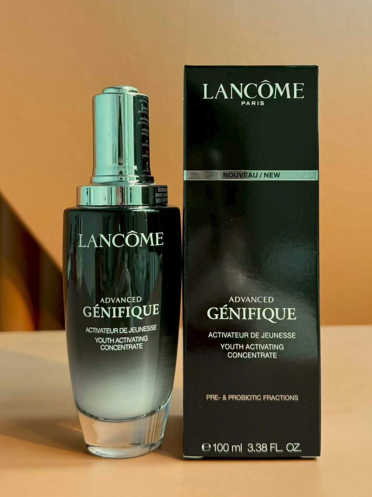 Lancôme Advanced Génifique Serum 100ml, Lancome Genifique Serum, Advanced Genifique 100ml, Lancôme face serum, youth activating serum, anti aging face serum, anti wrinkle serum, hydrating face serum, skin barrier serum, radiance boosting serum, firming face serum, hyaluronic acid face serum, Vitamin C serum, probiotic skincare serum, luxury face serum, serum for sensitive skin, Lancôme skincare
