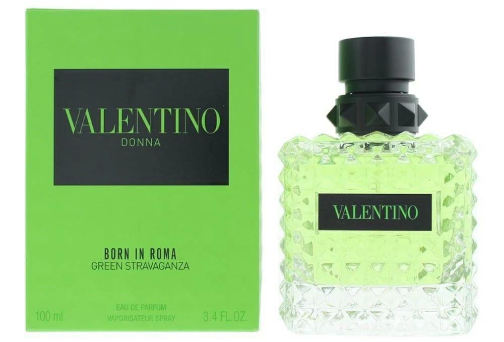 Valentino Donna Green Stravaganza, Valentino Green Stravaganza perfume, Born In Roma Green Stravaganza 100ml, Valentino Born In Roma perfume, Valentino women's perfume, Green Stravaganza EDP, Valentino EDP 100ml, luxury women's fragrance, floral ambery woody perfume, jasmine vanilla perfume.