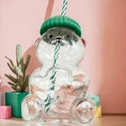 2026 Starbucks Christmas Bear Glass Cold Cup 20oz With Straw – Holiday Bearista Coffee Cup