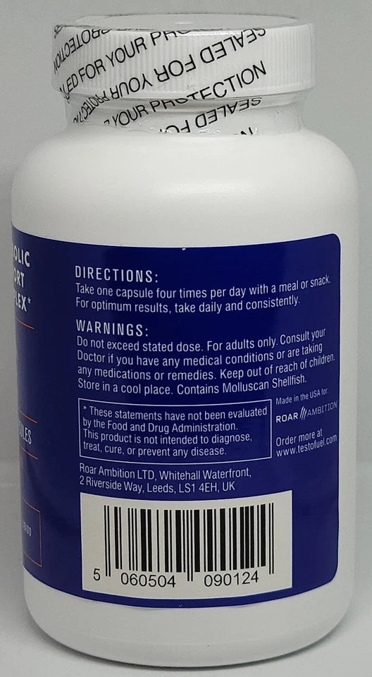 Testo Fuel Natural Testosterone Booster – 120 Capsules – New & Sealed