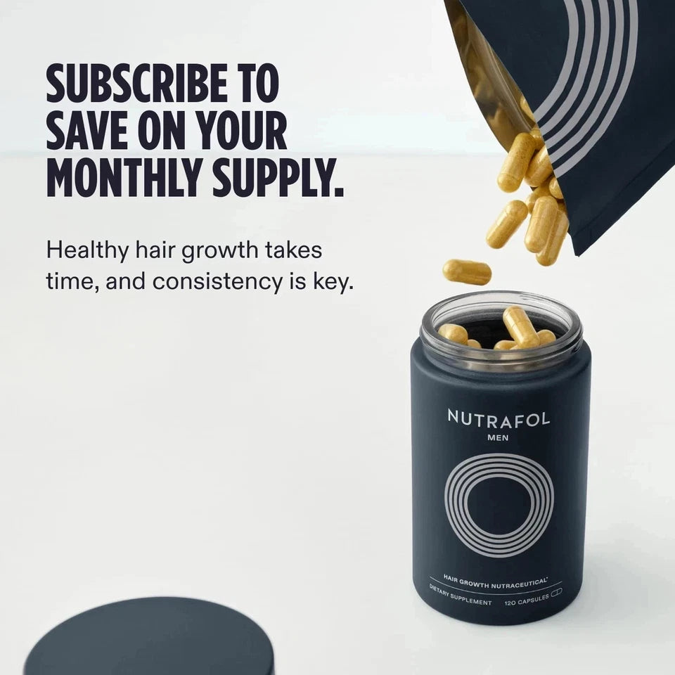 Nutrafol Men Hair Growth Supplement – 120 Capsules, 1 Month Supply