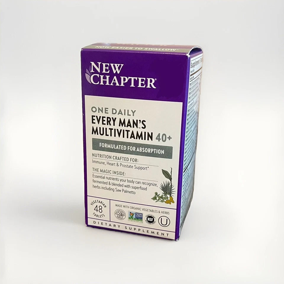 New Chapter Every Man's One Daily 40+ Multivitamin Tablets – 48 Count – Exp. 11/2027